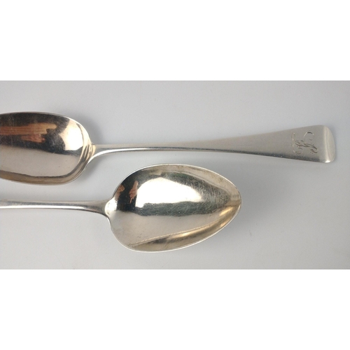 127 - Two London silver hallmarked 1812 SPOONS by silversmith WILLIAM SUMNER, length 22cm, gross weight 11... 