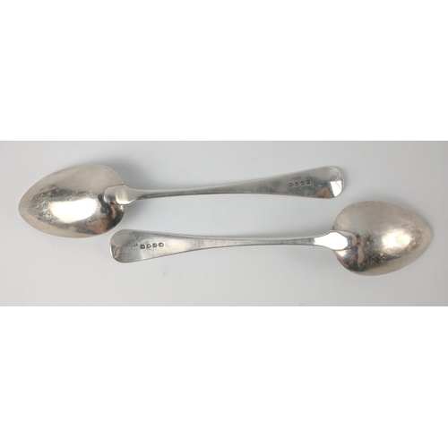 127 - Two London silver hallmarked 1812 SPOONS by silversmith WILLIAM SUMNER, length 22cm, gross weight 11... 