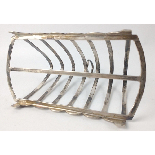 130 - Silver TOAST RACK, Birmingham hallmark, 1931, maker indistinct(*** Ltd?), 14.5cm length, height 12cm... 