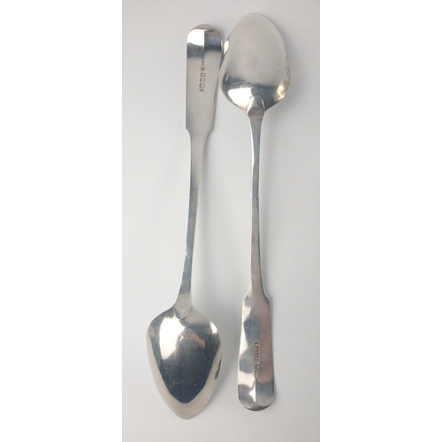 137 - A pair of Scottish EDINBURGH silver hallmarked 1807 BASTING SPOONS, by silversmith WILLIAM CONSTABLE... 