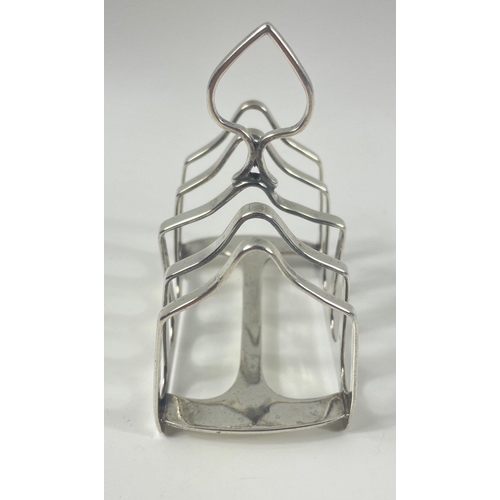 138A - A small SHEFFIELD Silver Hallmarked 1917 Toast rack by silversmith J Dixon & Son 78g weight approx d... 