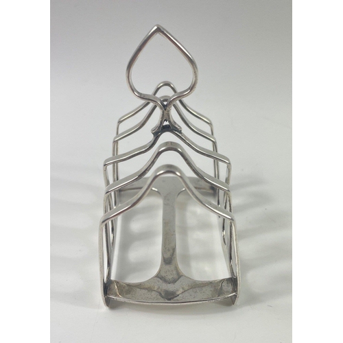 138A - A small SHEFFIELD Silver Hallmarked 1917 Toast rack by silversmith J Dixon & Son 78g weight approx d... 