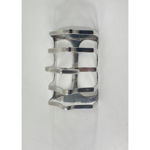 138A - A small SHEFFIELD Silver Hallmarked 1917 Toast rack by silversmith J Dixon & Son 78g weight approx d... 