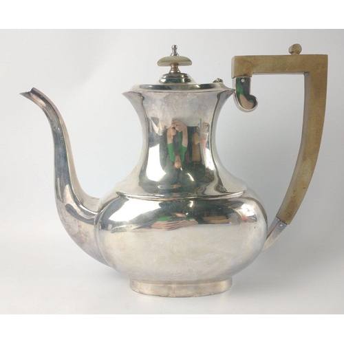 139 - A Dublin hallmarked 1970 TEAPOT by silversmith ROYAL IRISH SILVER COMPANY, height 22cm x 26cm long x... 