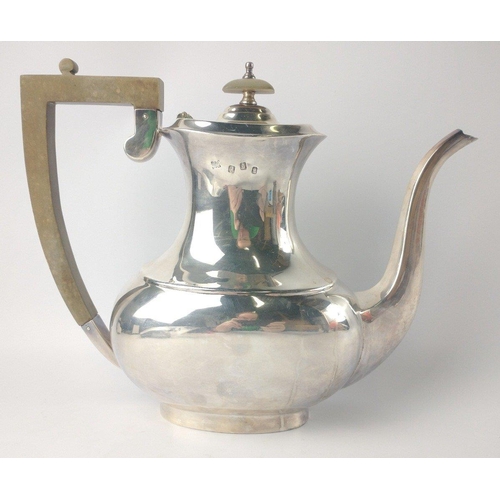 139 - A Dublin hallmarked 1970 TEAPOT by silversmith ROYAL IRISH SILVER COMPANY, height 22cm x 26cm long x... 