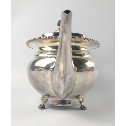 144 - A Sheffield hallmarked 1962 inscribed TEAPOT by silversmith (EMILY) VINERS LTD, height 30cm length x... 