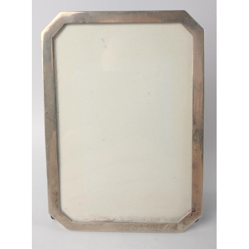 157 - Three small silver hallmarked PHOTO FRAMES, 2 (13.5 x 9.5cm and 7.5cm dia) with Birmingham hallmarks... 