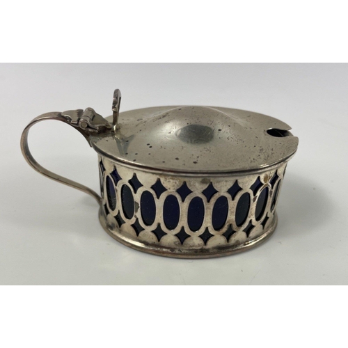 160 - Three items of hallmarked silver CRUETS, the first two being a London 1932 mustard pot (7 x 3 x 4cm)... 