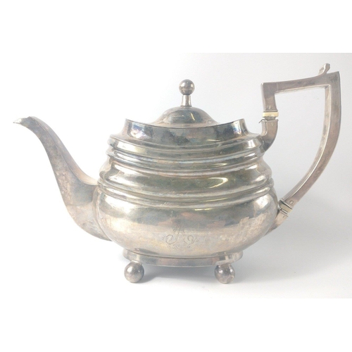 161 - A silver Newcastle hallmarked 1811 TEAPOT by silversmith CHRISTIAN KER REID, dimensions 28cm long x ... 