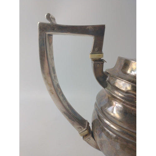 161 - A silver Newcastle hallmarked 1811 TEAPOT by silversmith CHRISTIAN KER REID, dimensions 28cm long x ... 