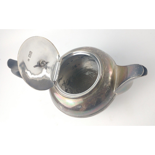 163 - A silver London hallmarked 1904 bachelor TEAPOT, dimensions 20cm long x 11.5cm height x 11cm width a... 