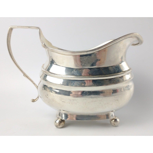 170 - A London silver hallmarked 1808 MILK JUG by silversmiths ALICE & GEORGE BURROWS ll, height 9.5cm, le... 