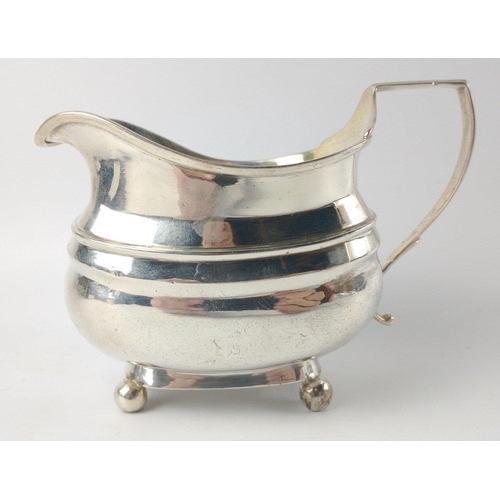 170 - A London silver hallmarked 1808 MILK JUG by silversmiths ALICE & GEORGE BURROWS ll, height 9.5cm, le... 