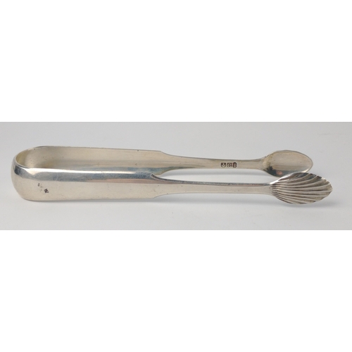 187 - Pair of GLASGOW silver hallmarked SUGAR TONGS 1873, by silversmith ZEIGLER length 15cm, gross weight... 