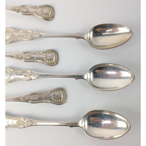 188 - Six EDINBURGH silver hallmarked 1859 TEASPOONS by silversmith WILLIAM MARSHALL, length 14cm, gross w... 