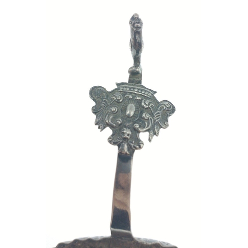 195A - A nice quality Import CHESTER Hallmarked 1901 possibly Dutch tea caddy spoon with repousse design de... 