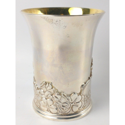 204 - Boxed EDINBURGH silver hallmarked 2002 JUBILEE BEAKER by HAMILTON & INCHES, with gilded interior, to... 