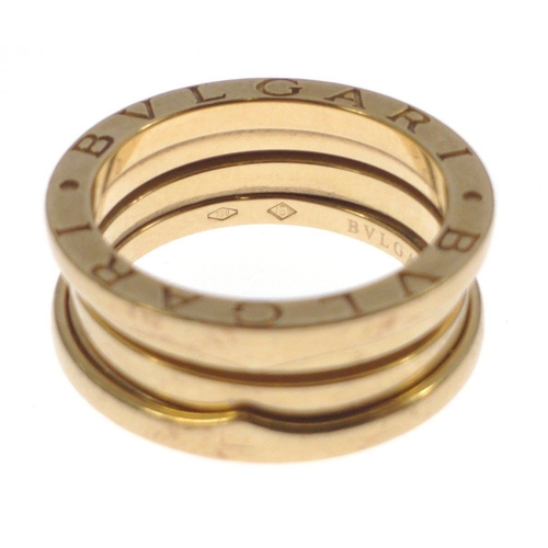 27 - STUNNING! A BVLGARI 750 stamped yellow gold B.zero1, 4 band RING, ring size M, weight 8.70g approx#2... 