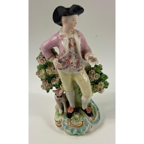 A pair of DERBY PORCELAIN FIGURINES approx 1770s manufacture, some