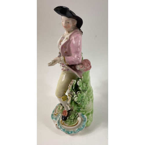 A pair of DERBY PORCELAIN FIGURINES approx 1770s manufacture, some