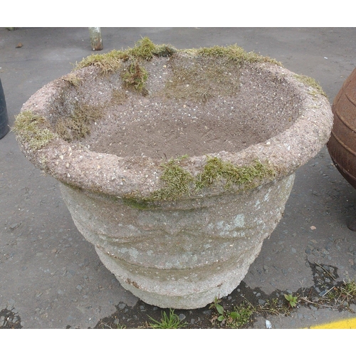 381 - An OVER-SIZED classical style stoneware style garden planter - dimensions 50cm diameter x 50cm heigh... 