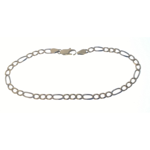 59 - A 750 stamped yellow gold chain link BRACELET with lobster claw fastening length 20cm, gross weight ... 