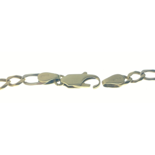 59 - A 750 stamped yellow gold chain link BRACELET with lobster claw fastening length 20cm, gross weight ... 