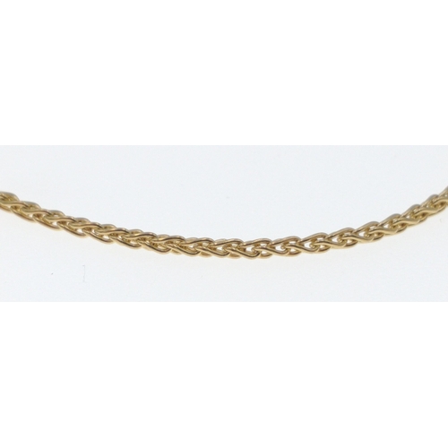 62 - 750 stamped yellow gold fine link chain NECKLACE length 42cm x weight 5.50g approx#66