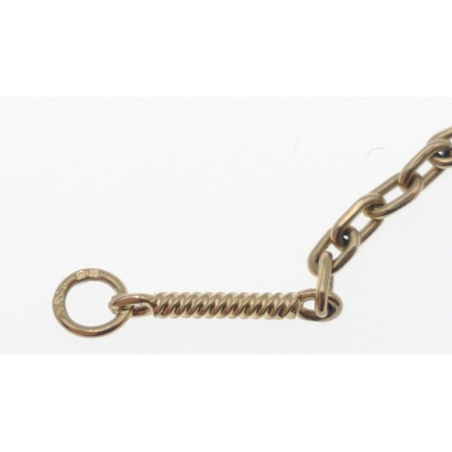 65 - 9ct stamped yellow gold fancy-link CHAIN weight 11.40g approx, 76cm in length approx#69