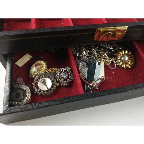 24 - Jewellery box and wrist watches and costume jewellery contents#25