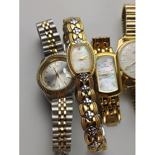 64 - A collection of ladies watches to include Gucci (3228), Continental, Accurist (SR521SW), van Loren, ... 