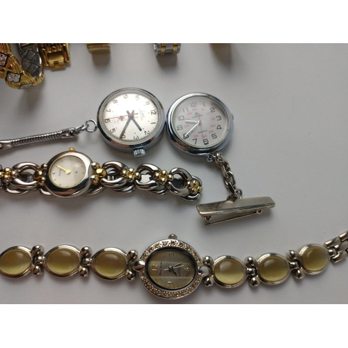 64 - A collection of ladies watches to include Gucci (3228), Continental, Accurist (SR521SW), van Loren, ... 