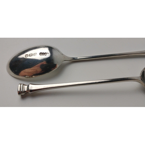 75 - A set of six Sheffield hallmarked silver coffee spoons, dated 1946 by silversmith Robert F Mosley gr... 