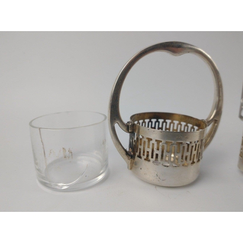 78 - Collection of silver ware to include Birmingham 1989 hallmarked silver candlestick by and set of thr... 