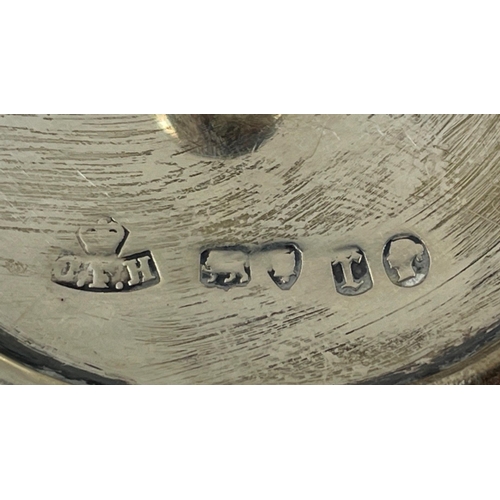 80 - A London hallmarked 1872 silver shell-shaped DISH by silversmith CHARLES FREDERICK HANCOCK, 11cm x 1... 