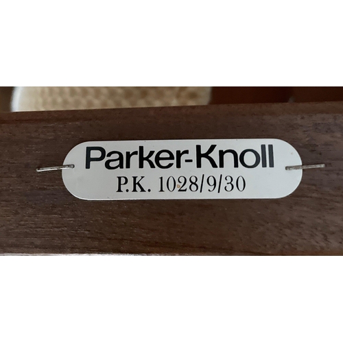 136 - THEYVE  GOT THE LOOK!!! A PAIR of PARKER KNOLL ICONIC 1970's SWIVEL chairs with teak 5 prong feet (... 