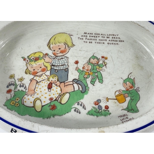 A vintage SHELLEY Mabel Lucie Attwell Baby Plate 