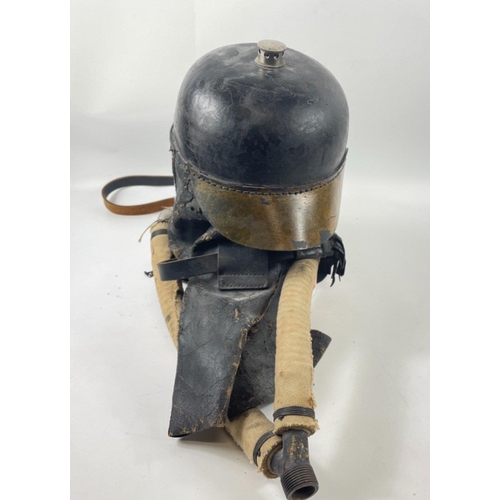 237 - A rare Siebe Gorman & Co. COAL MINE RESCUE SMOKE HELMET. Ex. Scottish Coalfield Midlothian Mining in... 