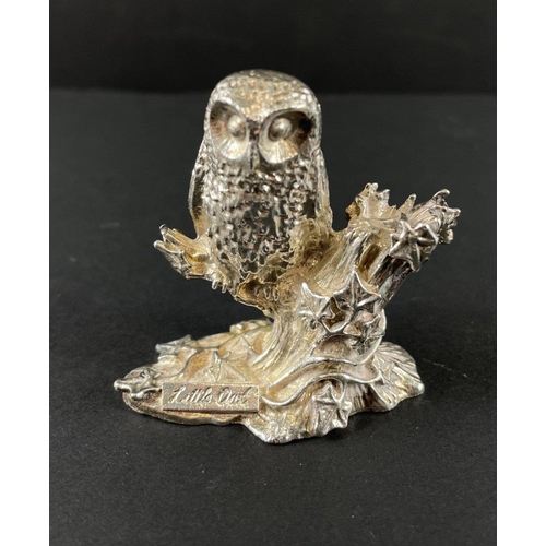 259 - Three W.A.P.W  pewter 'Little Owl' figurines each 5.5cm high#270