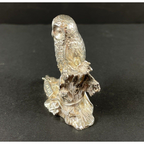 259 - Three W.A.P.W  pewter 'Little Owl' figurines each 5.5cm high#270