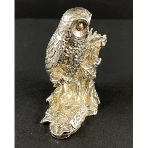 259 - Three W.A.P.W  pewter 'Little Owl' figurines each 5.5cm high#270