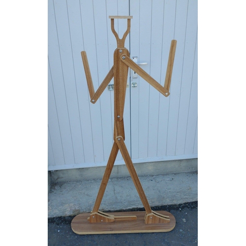 264 - A DECORATIVE large Articulated wooden model figure 140cm height x 78cm length(base)#275