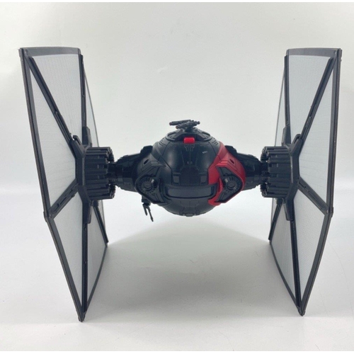 341 - 2015 STAR WARS tie fighter made by Hasbro, complete with external mounted guns, stands 28cm high#353... 