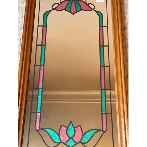 407 - A RENNIE MCKINTOSH inspired wall mirror height 85cm x length 45cm#425