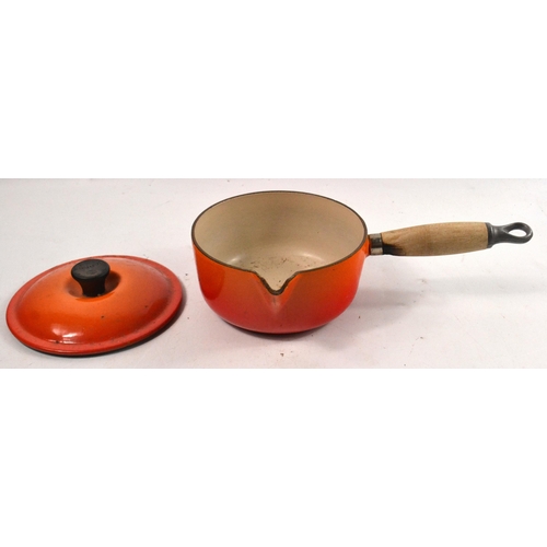 460 - Le Creuset France volcanic orange pan with lid#483