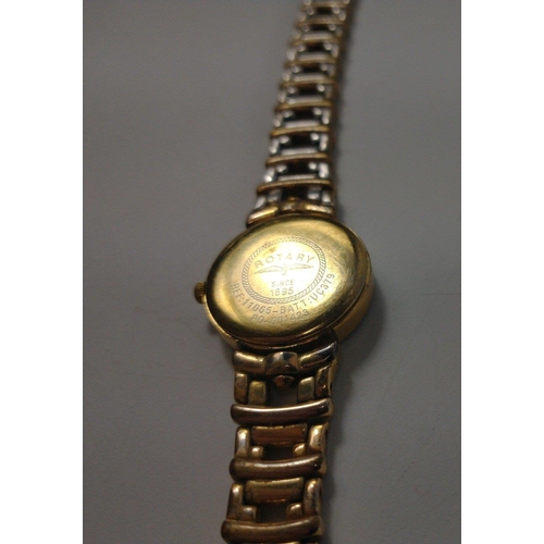 48 - A ladies gold faced ROTARY WATCH REF 11065, face measures 2cm diameter#53