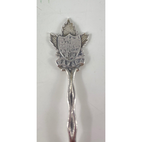 68 - A set of four Sheffield 1965 silver hallmarked teaspoons (gross weight 77.20gm), one Sterling Canada... 