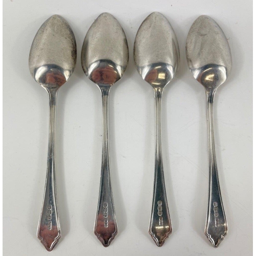 68 - A set of four Sheffield 1965 silver hallmarked teaspoons (gross weight 77.20gm), one Sterling Canada... 