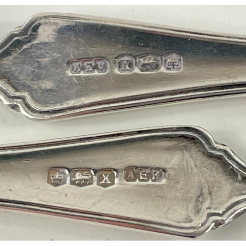 68 - A set of four Sheffield 1965 silver hallmarked teaspoons (gross weight 77.20gm), one Sterling Canada... 