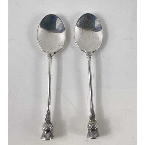 68 - A set of four Sheffield 1965 silver hallmarked teaspoons (gross weight 77.20gm), one Sterling Canada... 